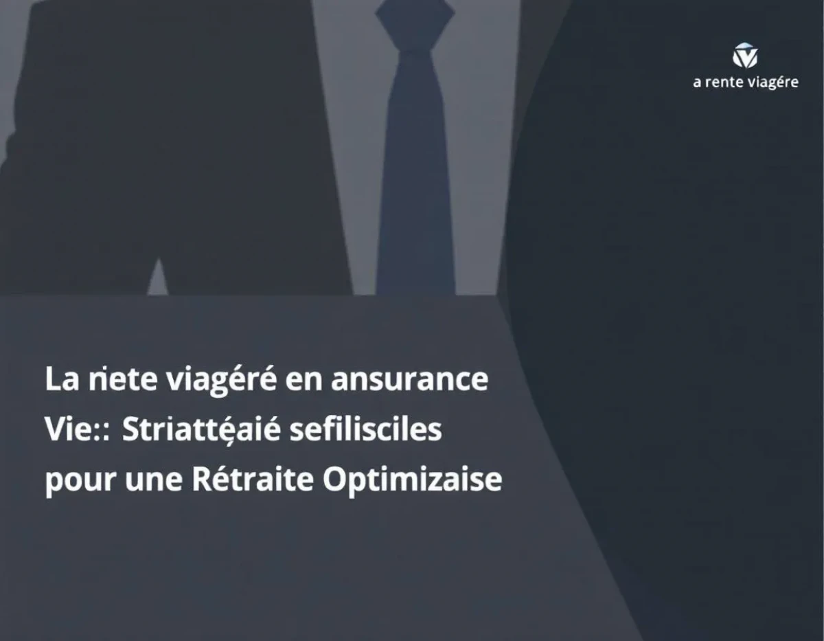 La Rente Viagère en Assurance Vie : Stratégies Fiscales pour une Retraite Optimisée